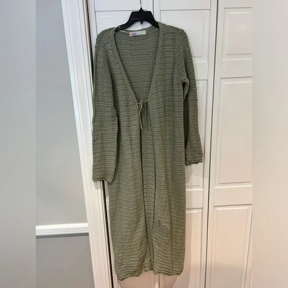 NWOT Free People Beach Landry Fauxchet Cardigan Duster - Picture 2 of 4